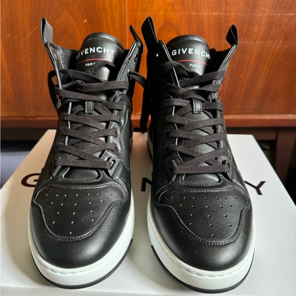 Givenchy Black and Red Wing High Top Sneakers - Picture 7 of 11